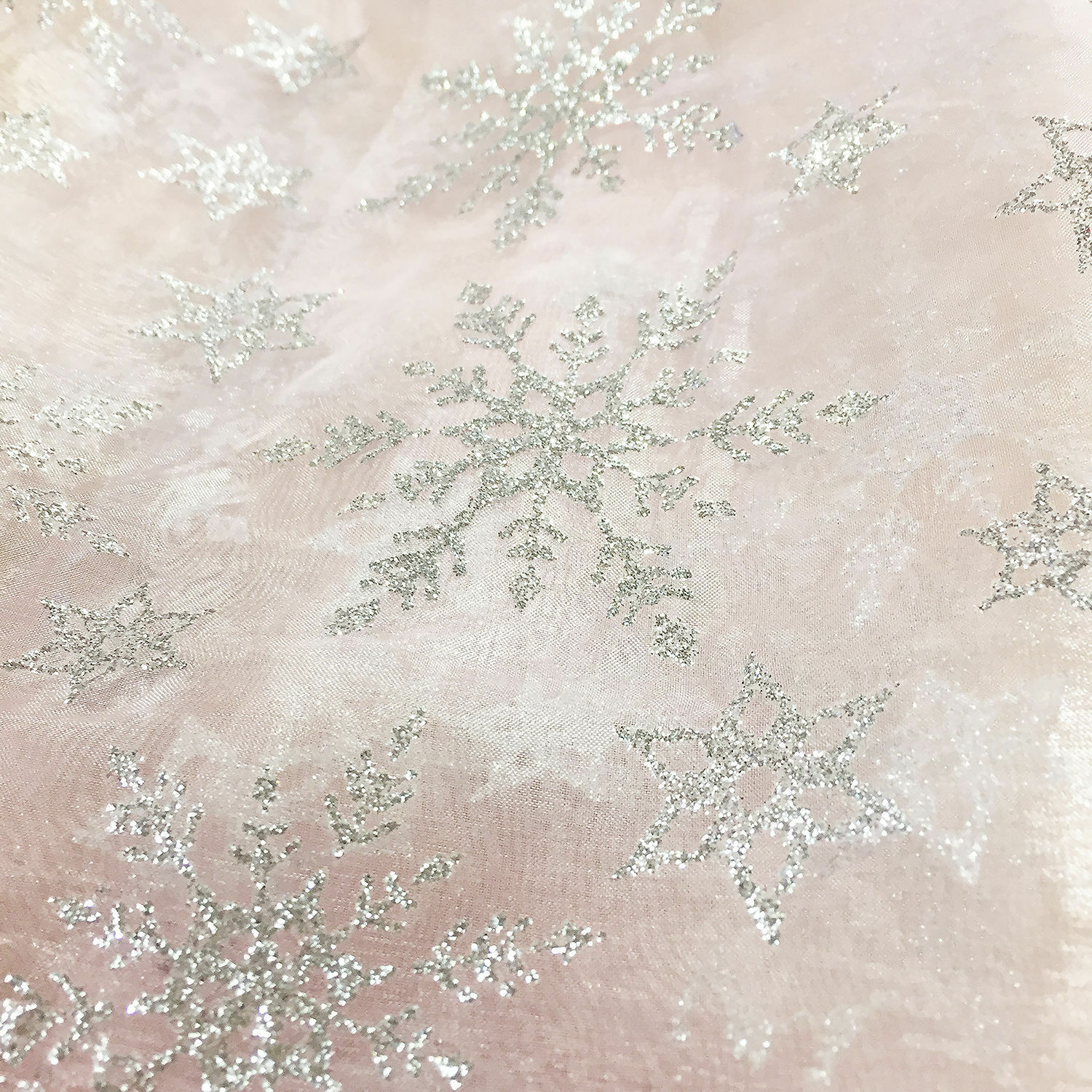 frozen glitter tulle cape material 150cm wide WHITE by M STAR ORGANZA fabric 